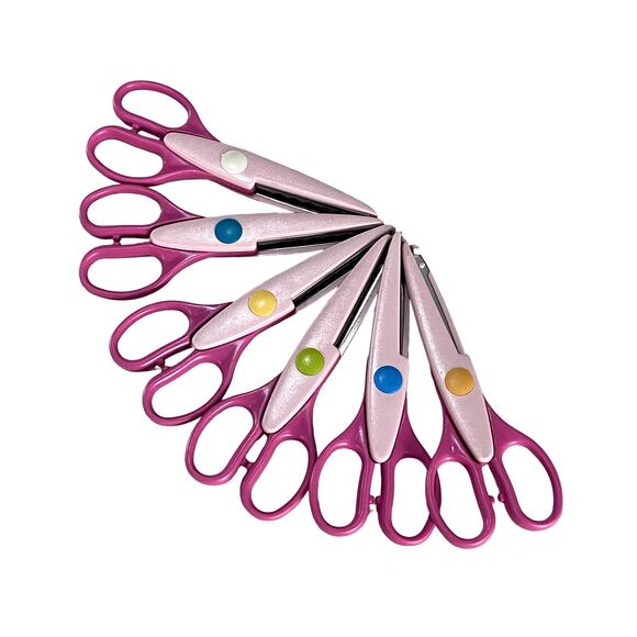 EK Success decorative crafting Scissors pink Set of 6 - Picture 2 of 3